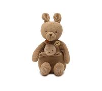 Jollein Soft Toy - Kangaroots - Kangaroo with Baby in Pouch - 32cm - Soft Plush Toy - For Babies & Children - Hand Washable - Perfect Newborn Gift - Baby Toy