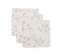 Jollein Spucktücher Baby - Leafy Dreams - 3er Pack - 31x31cm - Musselin - 100% Baumwolle - Mulltücher Baby - Mullwindeln - Oeko-TEX Zertifiziert