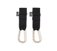 Jollein Stroller Hooks - Black - 2 Pieces - Practical Stroller Hooks for Bags - Secure Attachment for Changing Bag - Stroller Accessory - Stable & Non-Slip
