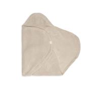 Jollein Swaddling Blanket Baby Seat - Baby Blanket for Pushchairs & Buggies - 3 and 5 Point Harness System - with Hood and Fastening - Cuddly Soft - Oeko-Tex Certified - Fluffy Sand