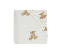 Jollein Teddy Bear Jersey Fitted Sheet, 70/75 x 140/150 cm, 100% Cotton, Oeko-TEX Certified