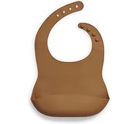 Jollein Unisex Baby Silicone Caramel Brown Waterproof Bib, Brown, One Size