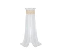 Jollein Vintage Boho Lace Ivory Bed Canopy Height 155 cm with Lace Insert Canopy for Children's Bedroom Cot Bed Ivory Cream White