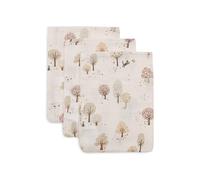 Jollein Waschlappen Baby - Tiny Park - 3er Pack - 15x20cm - Musselin - 100% Baumwolle - Baby Waschlappen - Oeko-TEX Zertifiziert