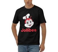 Jollibee Red Ringer Chef Bee Food T-Shirt Men Vintage Kawaii T-Shirts Anime Manga Korean Style Black 3XL