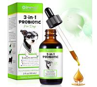 jollifish Probiotic for Dogs, 3 in 1 Prebiotics Drops with Enzymes for Skin & Coat Support, Supports Digestive Function & Immune Function, Pet Supplements Liquid Probiotic - 60 ml
