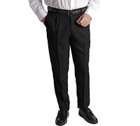 Jolliman Mens Classic Self Adjusting Wonder Waist Soft Touch Black Trousers Formal Comfortable Business Workwear