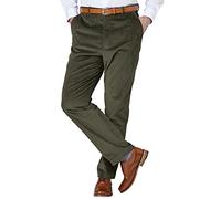 Jolliman Mens Corduroy Trousers Pants Wide Leg Trousers Smart & Comfortable Cotton Trousers for Men 54 Waist / 29 Inside Leg Olive