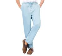 Jolliman Mens Flexi-Waist Trousers with Drawstring & Button Fastening, Half Elasticated Back, Comfort Fit Casual Pants, Sizes 32"-60" Waist