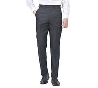 Jolliman Men's Lightweight 100% Polyester High Waist Travel Trouser Casual Business Office Home Smart Dress Pants 46W / 27L Black