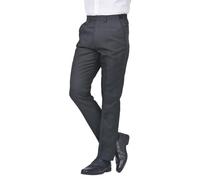Jolliman Mens Plus Size Trousers Stretch Waist Big & Tall Trousers Pants Lightweight Smart Formal Business Office Waist 34W / 33L Black