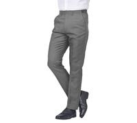 Jolliman Mens Plus Size Trousers Stretch Waist Big & Tall Trousers Pants Lightweight Smart Formal Business Office Waist 42W / 33L Grey
