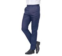 Jolliman Mens Plus Size Trousers Stretch Waist Big & Tall Trousers Pants Lightweight Smart Formal Business Office Waist 50W / 33L Navy