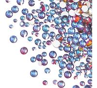Jollin 3456 Flat Back Rhinestones, Glass Pendants, Gems for Nail Art, 6 Sizes, SS4~SS12, Blue Blaze