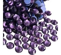 Jollin 576pcs Hotfix Crystal Flatback Rhinestones Glass Diamantes Gems for Crafting Art Crafts Decorations Clothes Shoes 6.4mm SS30 Tanzanite