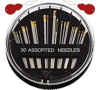 JollMono Premium Needles, Sewing Needles for Hand Sewing, 30-Pack Assorted Needles with 2 Threaders, Sewing Needles, Needles, 6 Lengths, Embroidery Needles with Large Hole, Large Eye Stitching Needles