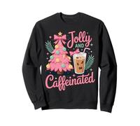 Jolly and Caffeinated Coffee Lovers Christmas Cheer Sweatshirt