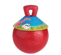 Horsemen's Pride Jolly Ball Tug-N-Toss Dog Toy - Red - 15cm