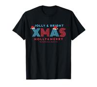 Jolly Bright Xmas Christmas Santa Hat Holly Merry Holiday T-Shirt