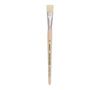 JOLLY Bristle Brush No.16 Cardboard Box of 12 Ideal for Watercolours, Wax Crayons, Watercolour Effects, Durable Wood Effect for School, Art Lessons, Large Area Painting