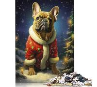 Jolly Bulldog Xmas Puzzle for Adults 1000 Pieces Puzzle Adult Jigsaw Puzzle Brain Teaser Game 300pcs (40x28cm)