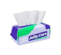 Jolly Care Safe for all skin types: disposable facial wipes are made of 100% high-quality vegetable fibres and are 30% thicker than others, they contain no chemicals, no