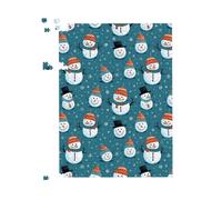 Jolly Christmas Snowmen Jigsaw Puzzle Warren Reed - Designer Blue 1000 Piece