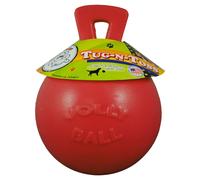 Horsemen's Pride Jolly Ball Tug-N-Toss Dog Toy - Red - 15cm