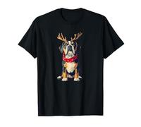 Jolly Dog with Antlers for a Merry Christmas Costume T-Shirt