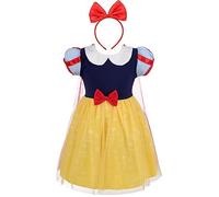 Jolly Fancy - Princess Snow White Costume Fancy Party Cotton Tulle Dress Up Clothes with Headband for Kids Girls Age 2-3 Years