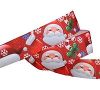 Jolly Father Christmas 2M X 22mm Wide Christmas Cake Ribbon Gift Wrap Decoration Ribbon & Decorating Ideas for Present Bows Toppers or Wrapping Bags Box Balloon String Cards Art Craft