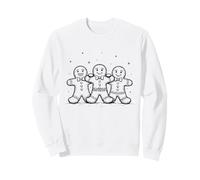 Jolly Gingerbread Trio Sweet Holiday Cheer Sweatshirt