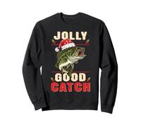 Jolly Good Catch Funny Satna Bass Fish XMAS Fishing Sweatshirt