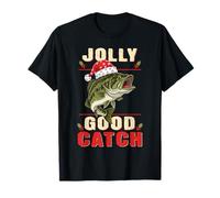 Jolly Good Catch Funny Satna Bass Fish Xmas Fishing T-Shirt