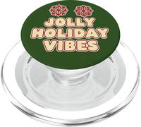 Jolly Holiday Vibes Celebration Season Christmas Retro PopSockets PopGrip for MagSafe