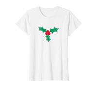 Jolly Holly Value Graphic T-Shirt, Women, White, S