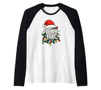 Jolly-ish Santa Funny Christmas Sarcasm Jolly-ish Raglan Baseball Tee