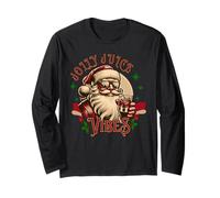 Jolly Juice Vibes Funny Santa Christmas Holiday Party Long Sleeve T-Shirt