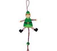 Jolly Jumping Jack Decoration Ornament Bauble (elf)