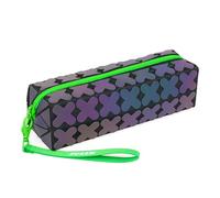JOLLY Next Generation Luminous Green Stylish Pencil Case with 3D Design, Hand Strap and Zipper, Durable, Practical, Ideal for School and College