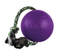 Jolly Pets Romp-n-Roll Ball With Rope Dog Toy