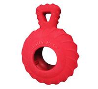 Jolly Pets Tuff Treader Dog Toy with Handle, 6 Inches, Red, Model:JTR23