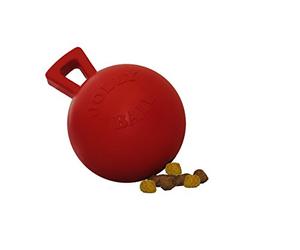 Jolly Pets Tug-n-Toss Mini Treat Dispensing Dog Toy, 10 cm, Red