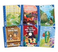 Jolly Phonics Folktales Blue Readers (Level 4) Complete Set (1-6): in Precursive Letters (British English edition)