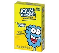 Jolly Rancher Drink Mix, Blue Raspberry Flavour, Zero Sugar, Singles to Go, 6 Sticks