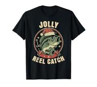 Jolly Reel Catch Funny Fishing Humor Christmas Angler T-Shirt