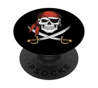 Jolly Roger Pirate Flag - Buccaneer Freebooter PopSockets Adhesive PopGrip
