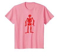 Jolly Roger Pirate Flag Edward Low Red Skeleton T-Shirt, Youth, Pink, 4T