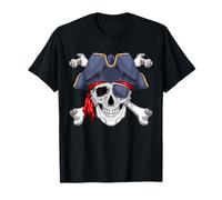 Jolly Roger Pirate Skull Crossbones Halloween Costume T-Shirt