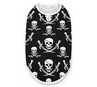 Jolly Roger Skull Pet Printed Clothes,Pet T Shirts,Cool Puppy Shirts for Small,Medium And Large Pet Dogs Cats XL